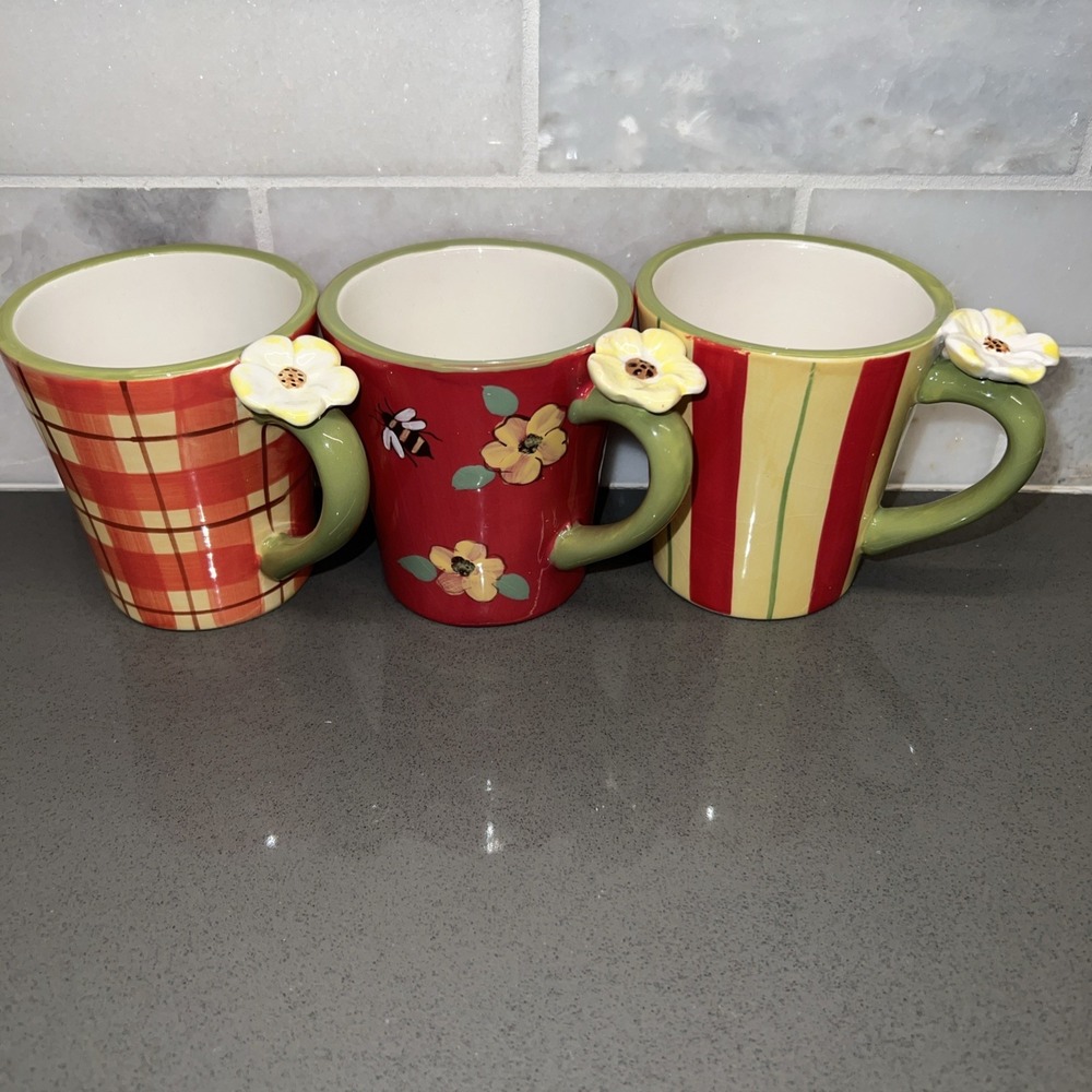 3 Cracker Barrel Susan Winglet Coffee Cups Retired